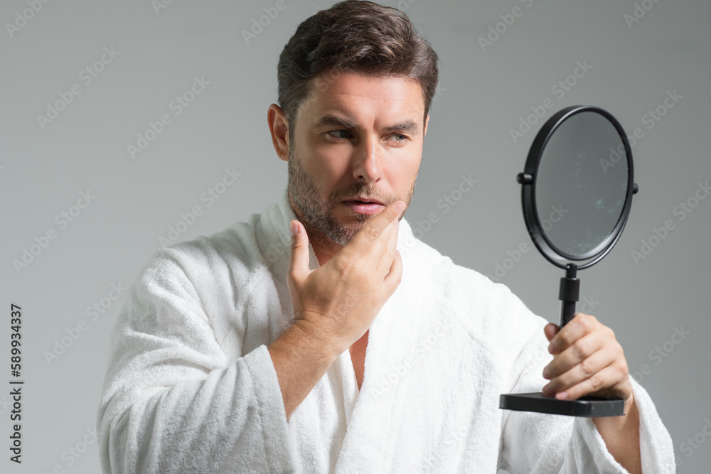 Cosmetic cream for man. Spa male model, skincare product for mens skin. Morning mask for skin with anti-aging effect. Skin care. Male face cream. Man with perfect soft skin. Beauty cosmetic product. Cosmetic cream for man. Spa male model, skincare product for mens skin. Morning mask for skin with anti-aging effect. Skin care. Male face cream. Man with perfect soft skin. Beauty cosmetic product.