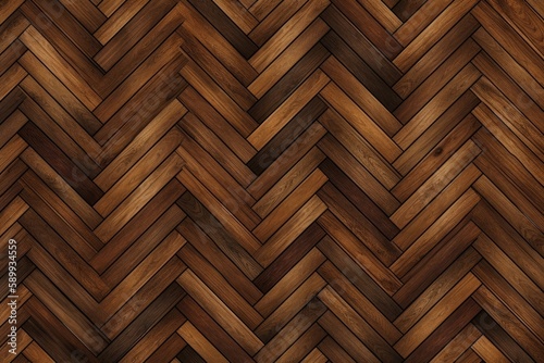 wooden flooring with a diagonal pattern. Generative AI