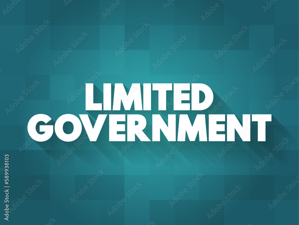 Limited Government is the concept of a government limited in power, it is a key concept in the history of liberalism, text concept background