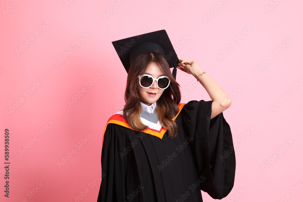 Girl with Graduation Gown