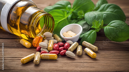 pills and bottle of medicine