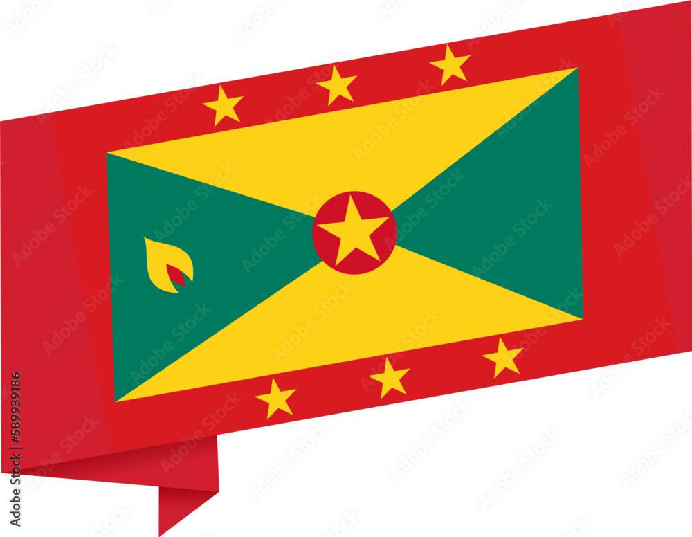 Grenada flag wave isolated on png or transparent background Grenada flag wave isolated on png or transparent background