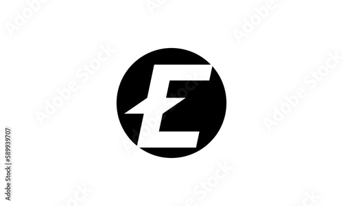 E letter logo in circle