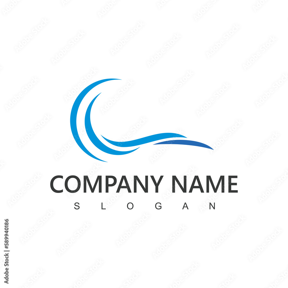 Wind Logo, Air Conditioning Icon Illustration Wind Logo, Air Conditioning Icon Illustration