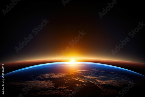 Sunrise and Earth Viewed from Orbit  A Breathtaking Display of Nature s Beauty