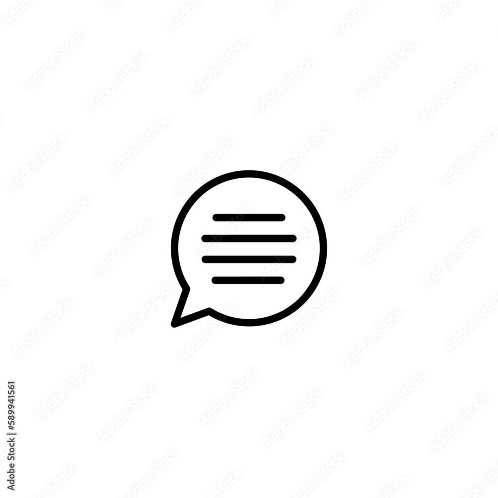Speech bubble vector chat icon outlined Speech bubble vector chat icon outlined