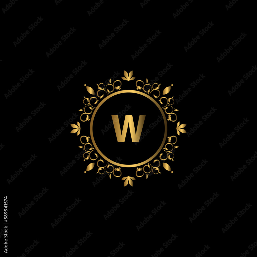 W Luxury Letter Initial with Crown logo Vector, Great Luxury Logo ...