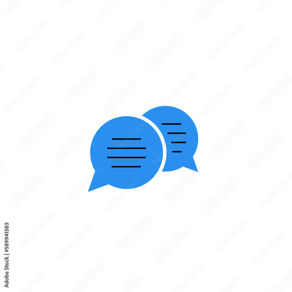 communication icon, blue speech bubbles, chat service communication icon, blue speech bubbles, chat service