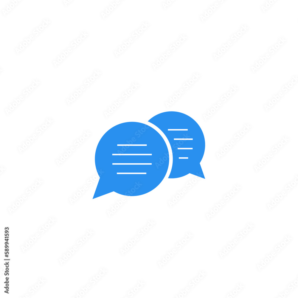 communication icon, blue speech bubbles, chat service communication icon, blue speech bubbles, chat service