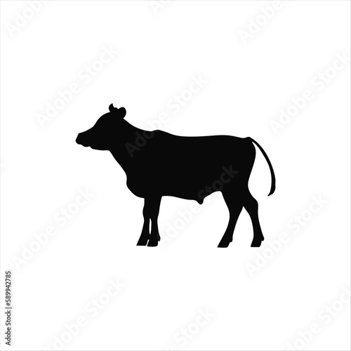 A cow silhouette vector art work