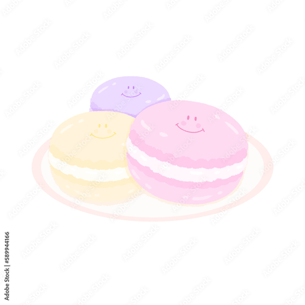 Cute macaron sweet dessert stationary sticker Cute macaron sweet dessert stationary sticker