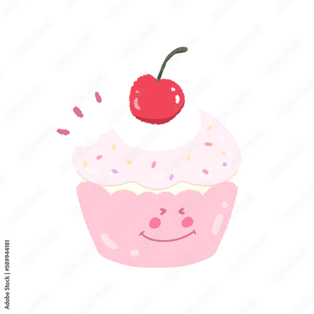 Cute cupcake sweet dessert stationary sticker Cute cupcake sweet dessert stationary sticker