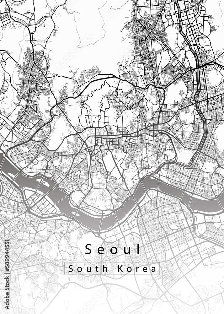 Seoul South Korea City Map