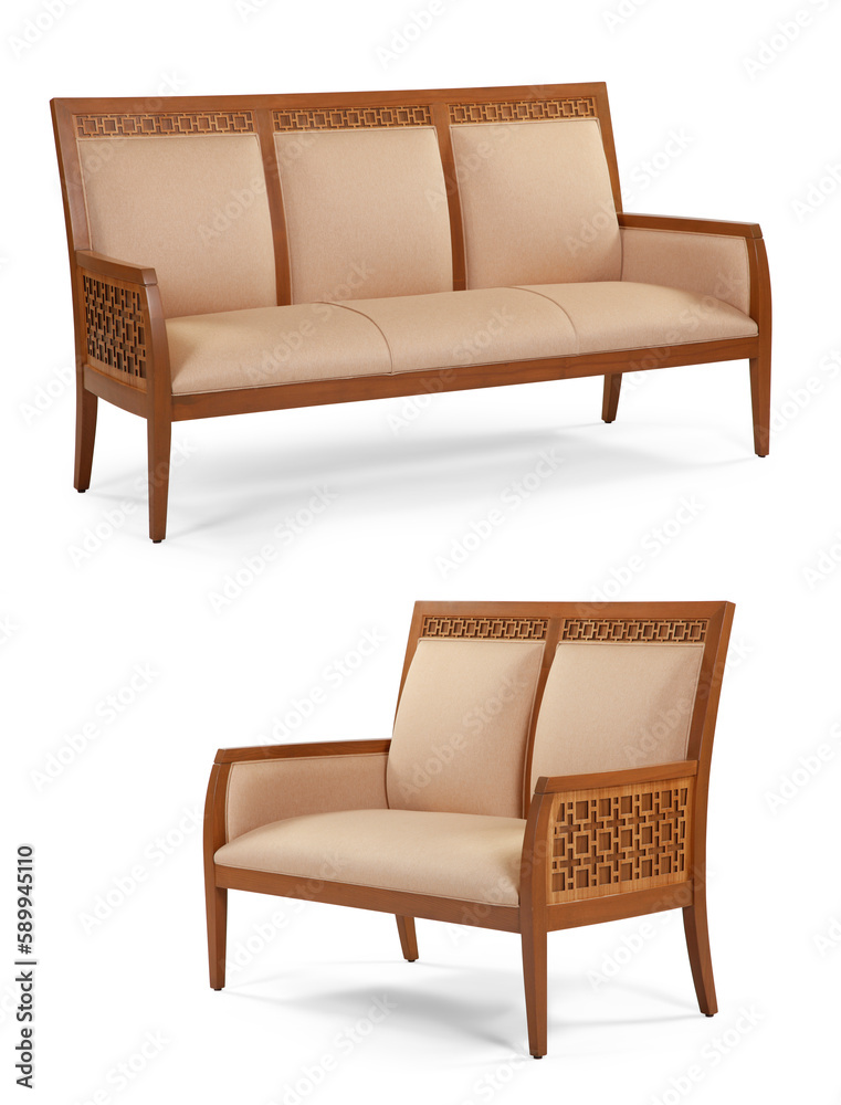 sofa isolated on white background . different angles view sofa isolated on white background . different angles view