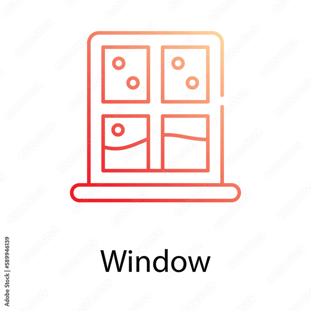 Window icon. Suitable for Web Page, Mobile App, UI, UX and GUI design Window icon. Suitable for Web Page, Mobile App, UI, UX and GUI design
