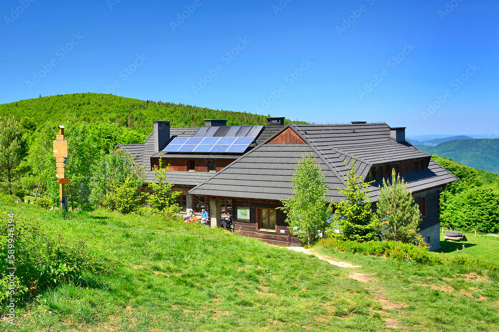 Mountain shelter at Hala Labowska, in the Beskid Sadecki, Poland
This mountain shelter is situated at the altitude Mof 1061 m.  