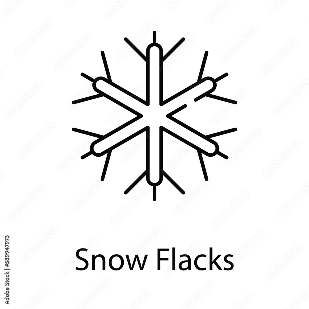 Snow Flacks icon. Suitable for Web Page, Mobile App, UI, UX and GUI design