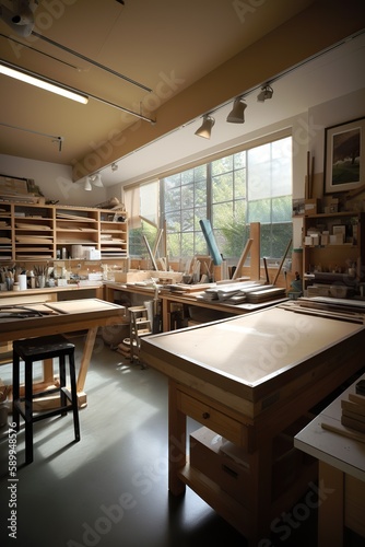 Wallpaper Mural Art Studio Workshop Design , generative artificial intelligence Torontodigital.ca