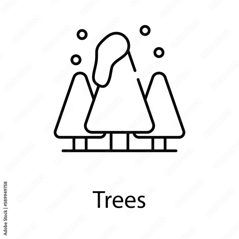 Obraz premium Trees icon. Suitable for Web Page, Mobile App, UI, UX and GUI design