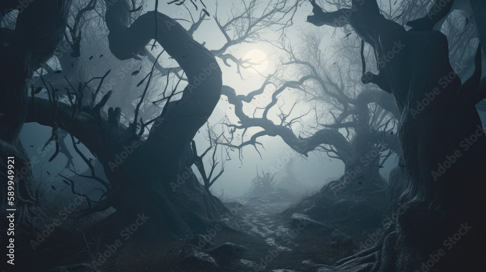 Fototapeta premium spooky halloween night