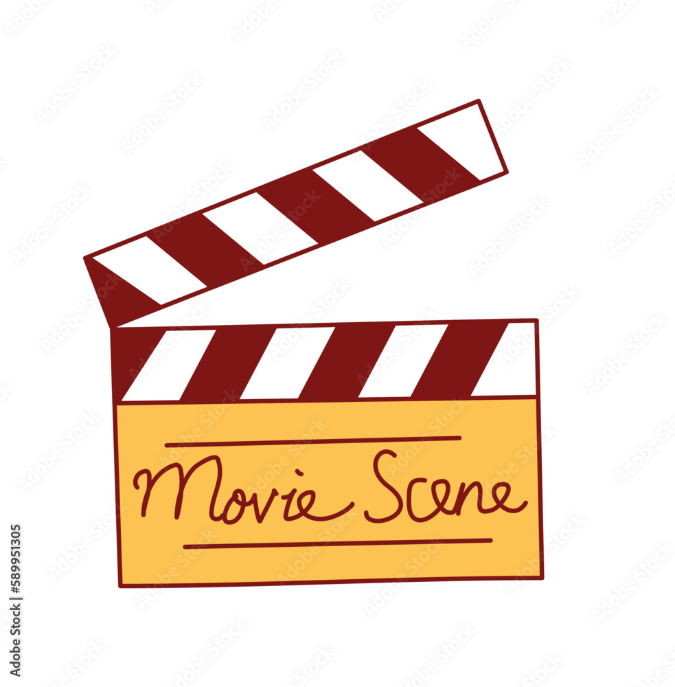 Naklejka premium clapper board element