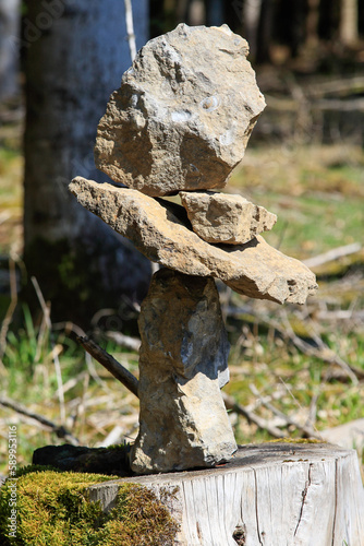 Wallpaper Mural Cairn. Stacking stones used to have a deeper meaning and was intended, for example, to serve as a marker for hikers or to point out dangers. Torontodigital.ca