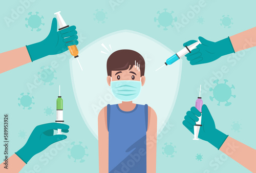 People can get vaccinated against COVID-19, which comes in a variety of brands.