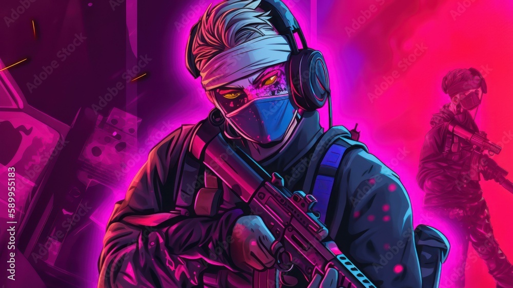 Naklejka premium Gaming Art Background