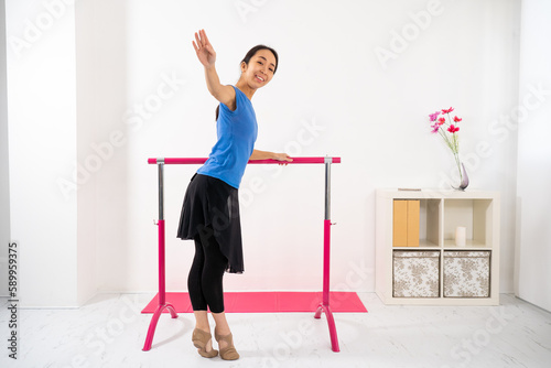 Classical dance at home practiced by teacher or student.