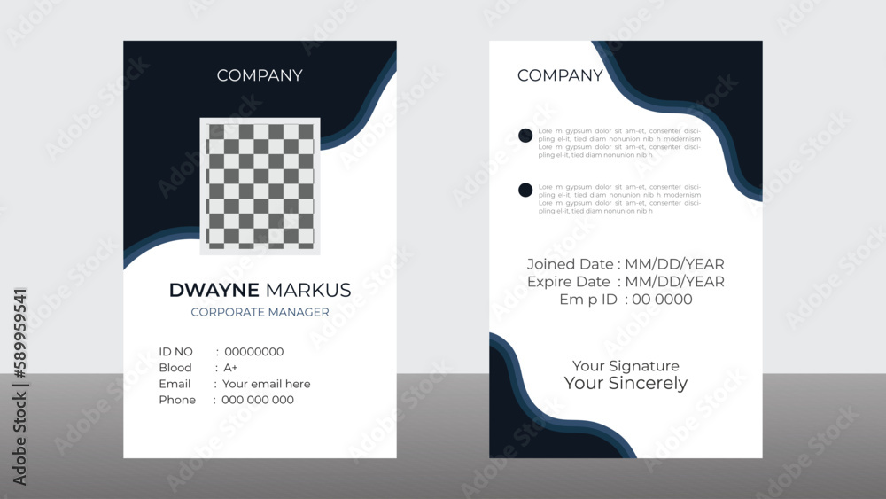 id card design business growth face book cover poster