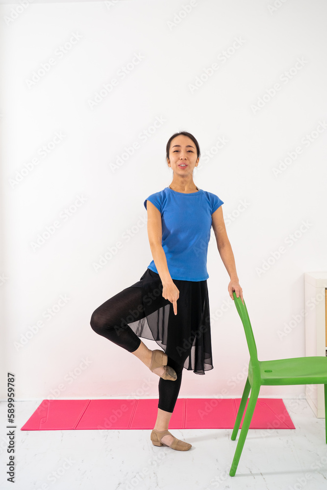 Classical dance at home practiced by teacher or student. Classical dance at home practiced by teacher or student.