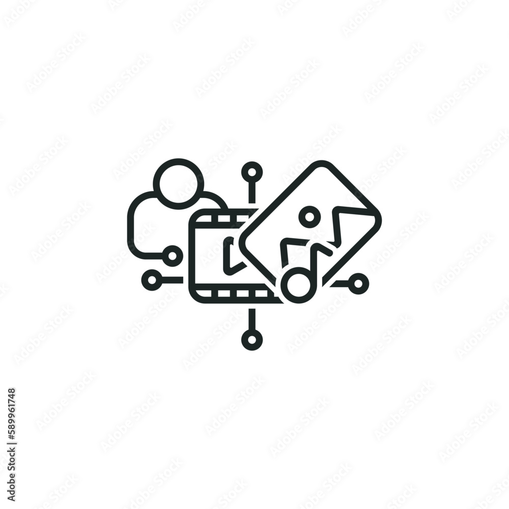 Fototapeta premium Multimedia maker icon isolated on white background