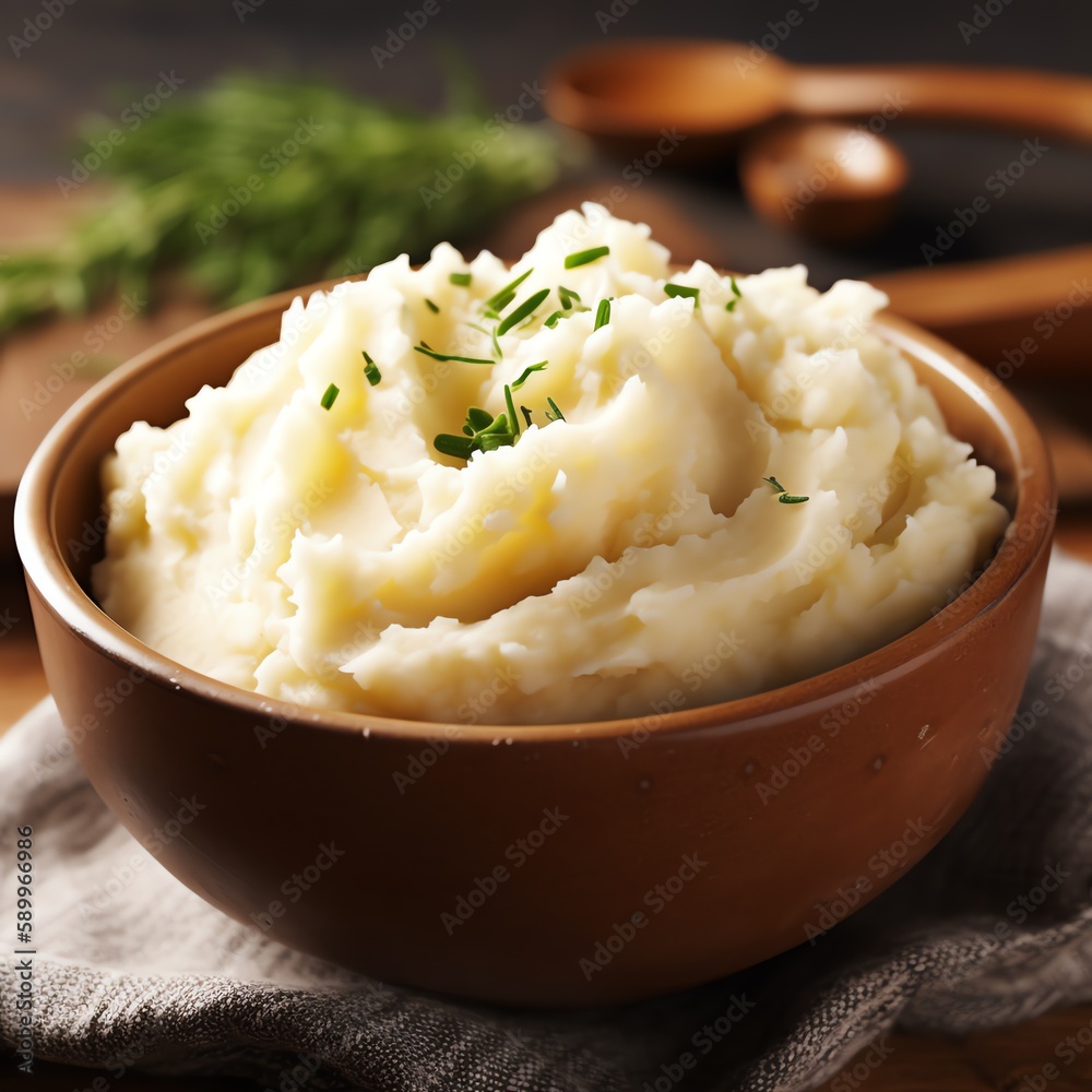 © spr0ut7 design - Bowl of mashed potatoes with chives