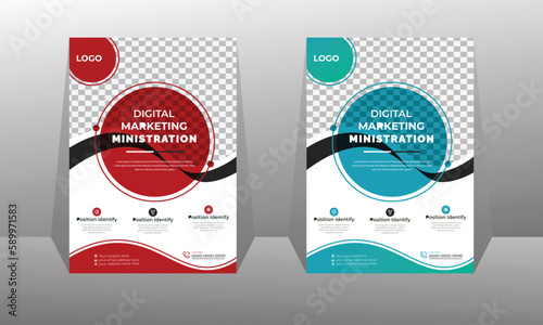 Professional Modern Creative and Clean Corporate Business flyer Design A4 Template.
