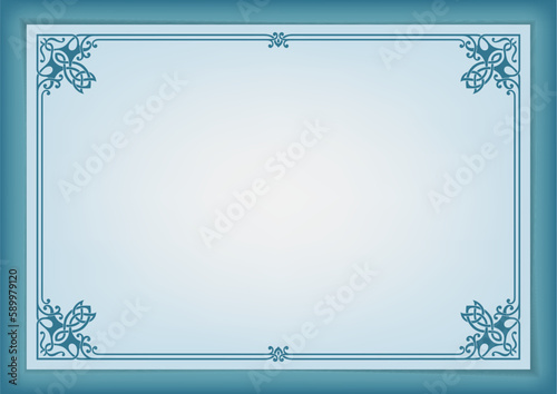 Decorative rectangular framework. Interlaced lines. Celtic style. A3, A4 page size.