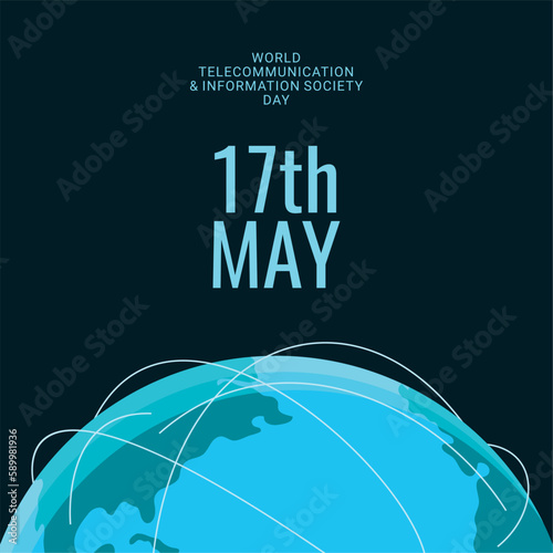 world telecommunication day poster template