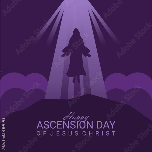 ascension day of jesus christ poster template