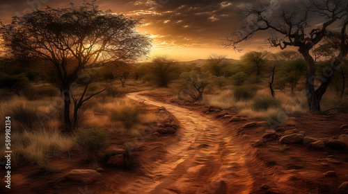 Midjourney generated image of the breathtaking landscapes of Kruger National Park