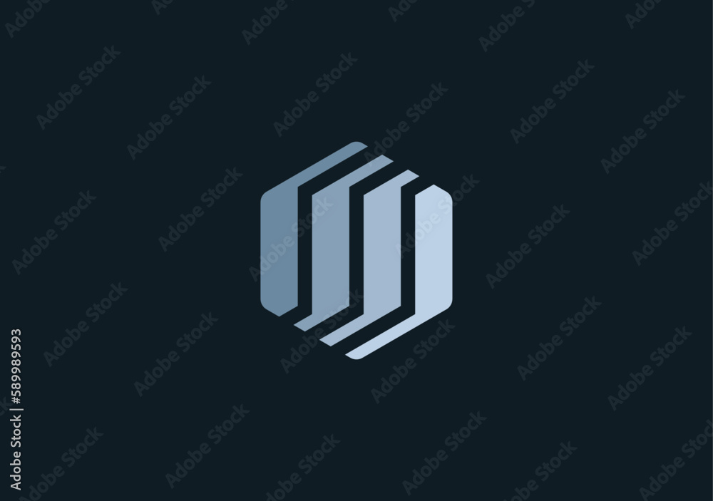 Multiple layer color letter S from hexagon shape Multiple layer color letter S from hexagon shape