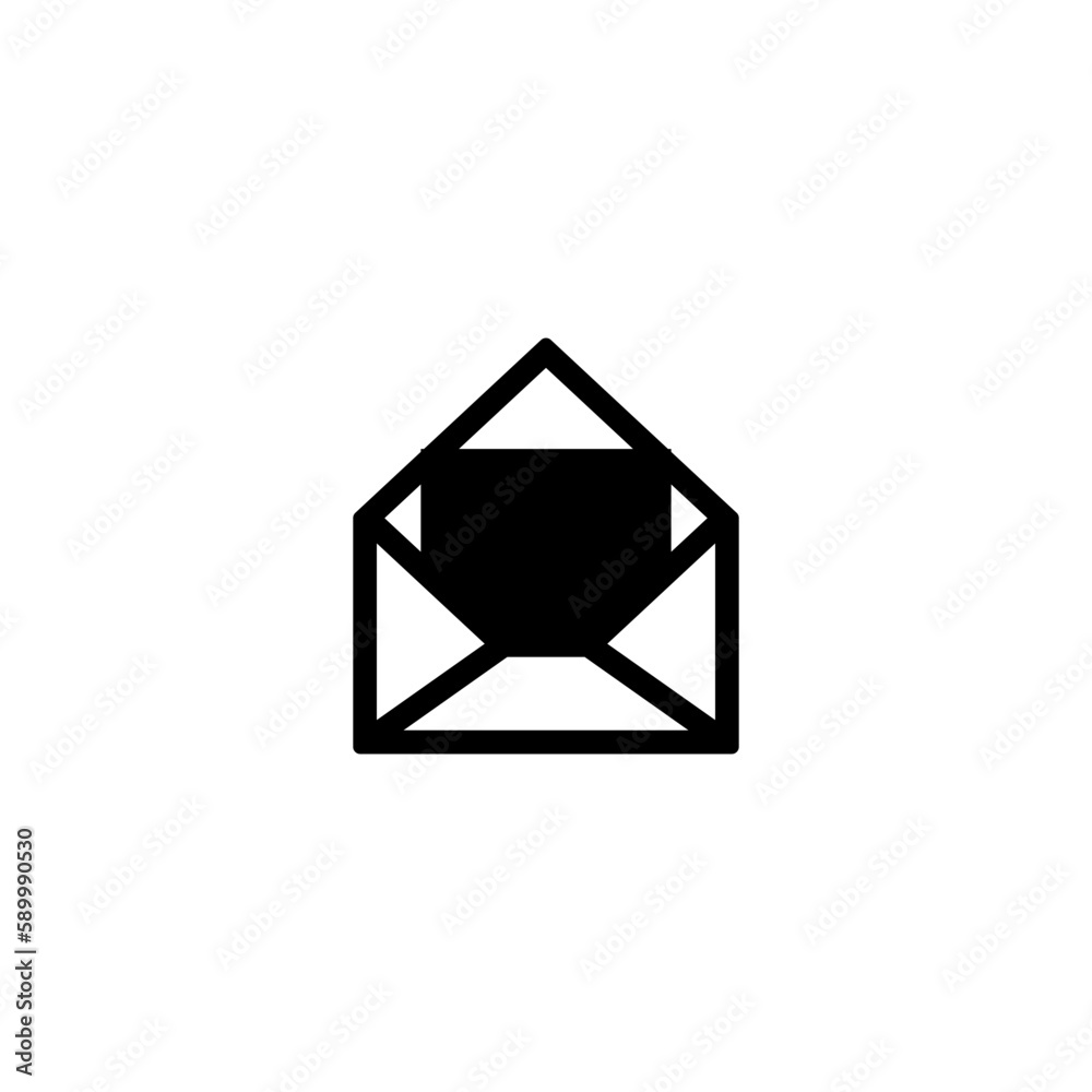 Message envelope icon. isolated on white background Message envelope icon. isolated on white background