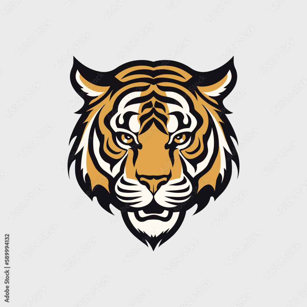 head of tiger vector illustration mascot