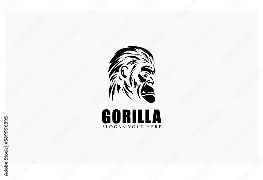 gorilla vector illustration logo