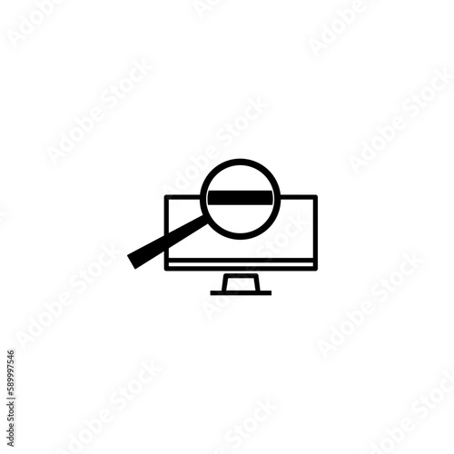 Monitoring icon isolated on white background 