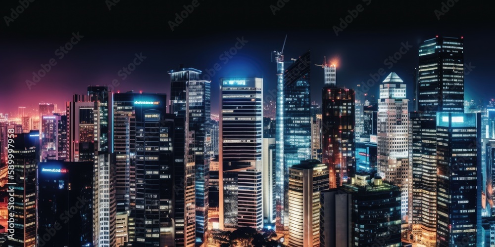 modern city skyline - generative ai