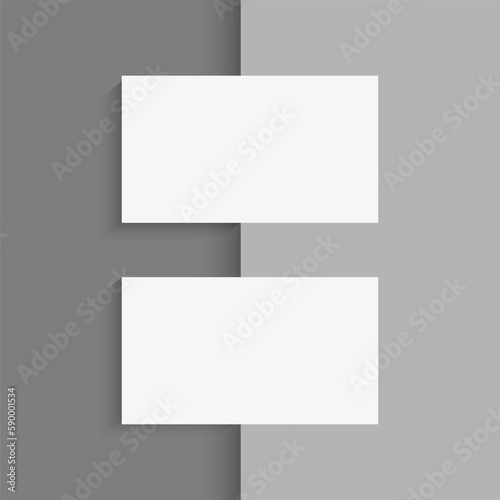 White Minimal Business Card Mockup © MD