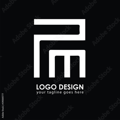 PM PM Logo Design, Creative Minimal Letter PM PM Monogram
