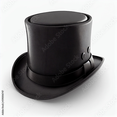 Male top hat on a white background. Abstract illustration.