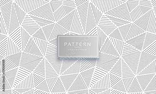 Abstract lines pattern in black and white background. Grey geometric triangle line pattern. Minimalist empty triangular Vector Illustration.	
