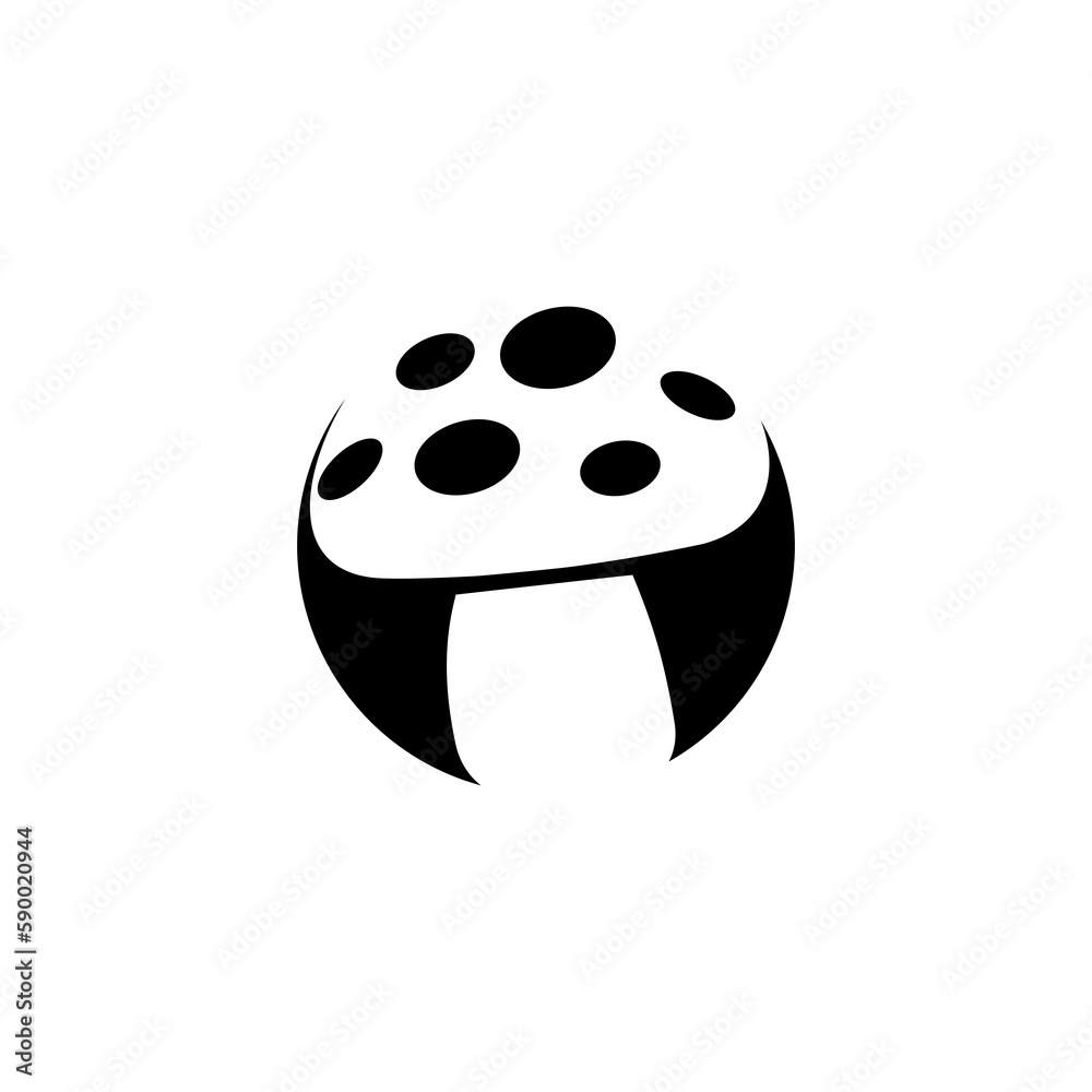 Mushroom logo icon isolated on transparent background Mushroom logo icon isolated on transparent background