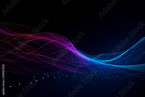 Abstract technology dark background Hi-tech communication concept, technology, digital business, innovation, science fiction scene with copy space